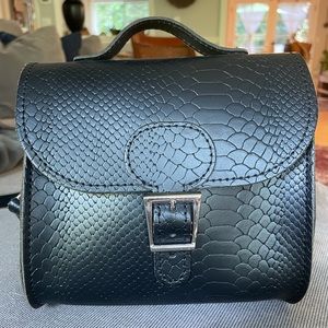 Brit Stitch Brit-Luxe Croc Shoulder Bag